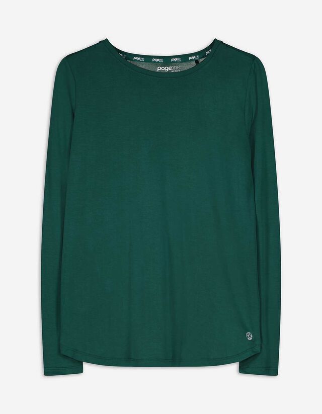 Longsleeve - Ademend - donkergroen