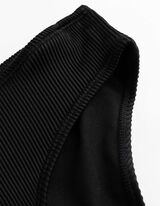 Set aus Bikinitop und Bikinislip - Strukturiertes Material - schwarz