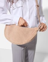 Umhängetasche - Teddyfell - beige