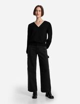 Majica dugih rukava - Naborani izgled - crno