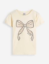 T-shirt - Impression avant - beige