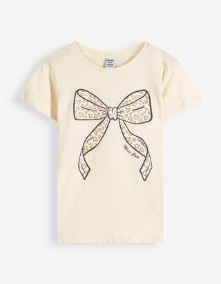 T-shirt - Voorkantprint - beige