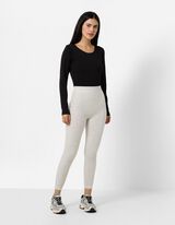 Leggings - Efect termic - Gri deschis