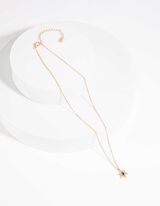 Naszyjnik - ozdobne kamyki - zloty