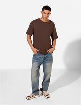 T-Shirt - Oversized Fit - Dunkelbraun