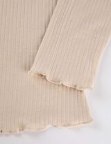 L&uuml;hike pikkade varrukatega s&auml;rk - soonikuline struktuur - valge