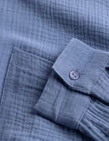 Bluse - einfarbig - blau