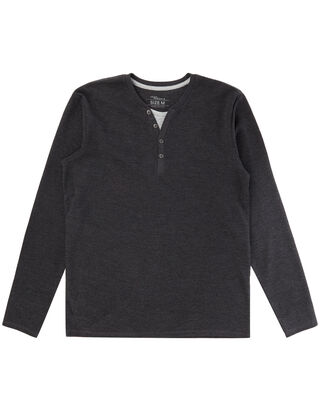 Herren Serafino-Shirt mit Kontrasteinsatz