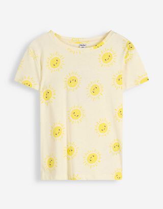 T-shirt - Print all-over - geel