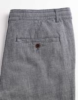 Chinohose - Leinen-Mix - dunkelblau