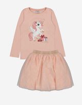 Set camicia e gonna - Stampa glitterata - rosa