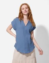 Blouse - Mousseline - Bleu clair