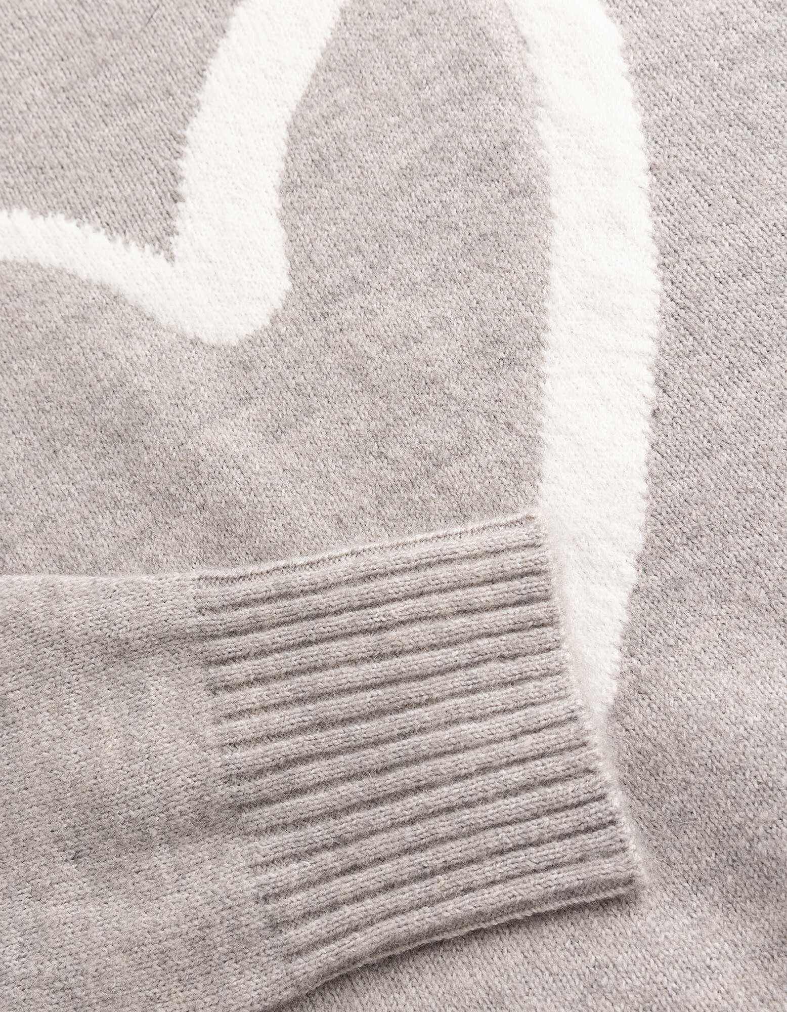 Pullover - Jacquard - Hellgrau