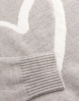 Pullover - Jacquard - Hellgrau