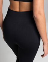 Leggings - Material respirabil - Negru