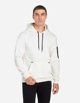 Mikina s kapucňou - Jednofarebný - biely