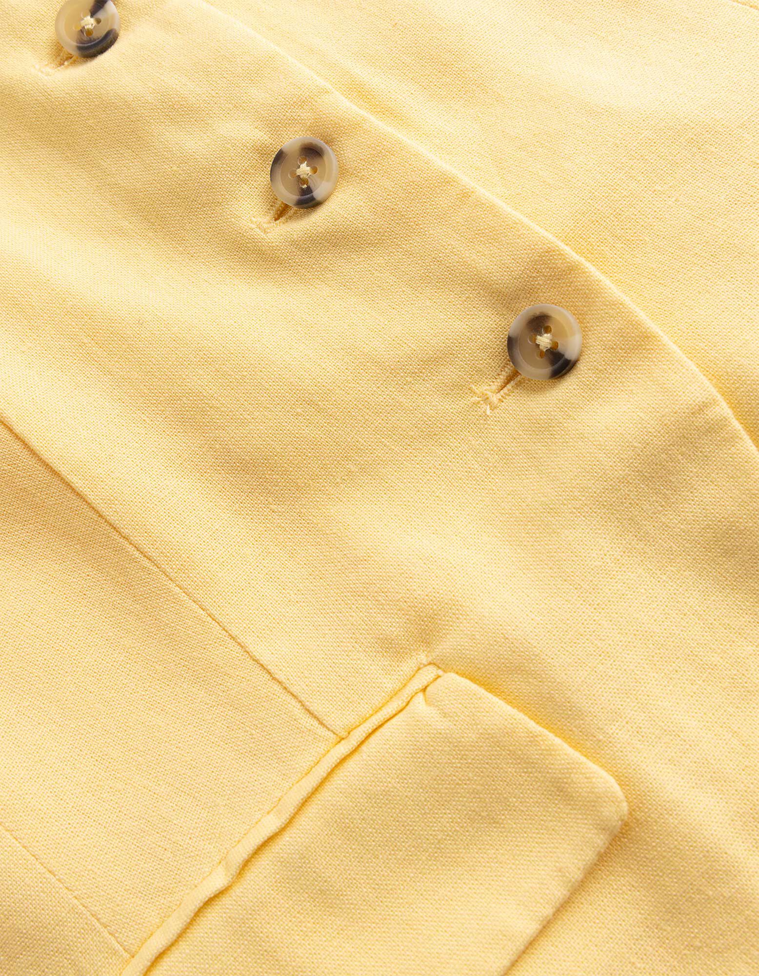 Gilet - Aspect lin - Jaune clair