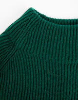 Pleteni pulover - ka&scaron;mir - tamno-zelena