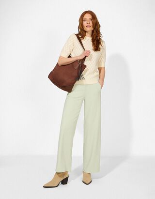 Borsa - Imitazione di camoscio - marrone scuro