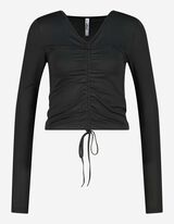 Maglia a manica lunga - Intagli - nero