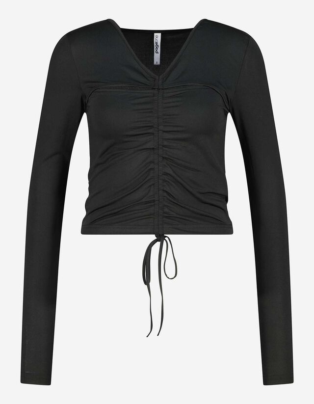 Maglia a manica lunga - Intagli - nero