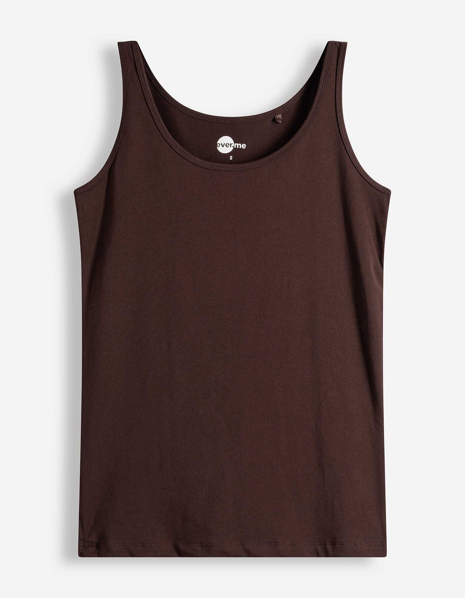 Top - Stretchanteil - Dunkelbraun
