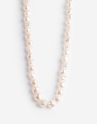 Kette - Zierperlen - beige