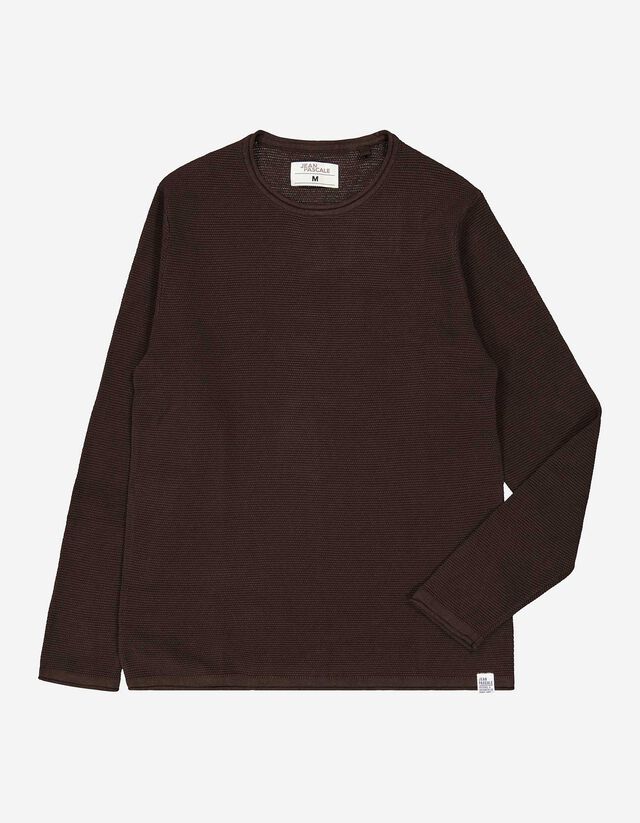 Pullover - Estremità arrotolate - marrone