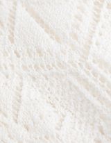 Pletena haljina - Bočni prorez - bela