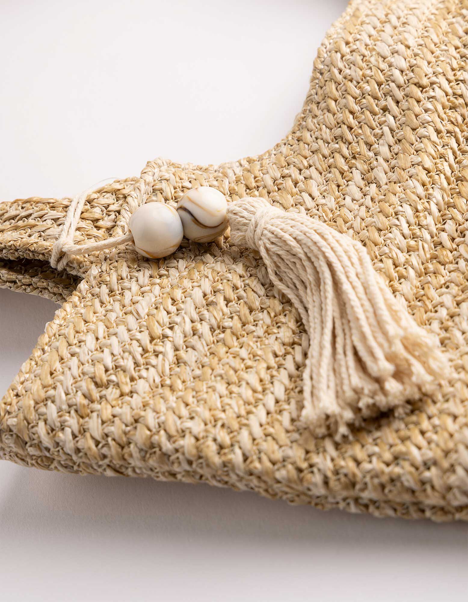 Beuteltasche - Stroh - Beige