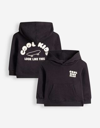 Hoodie - Print op rug - Donkergrijs