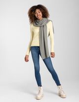 Foulard - Frange alle estremit&agrave; - verde scuro