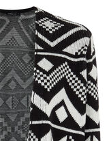 Damen Longcardigan mit Ikatmuster