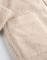 Kabát - Plüss - bezs