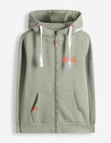 Sweatjacke - Stickerei - gr&uuml;n