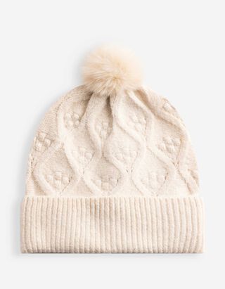 M&uuml;tze - Zopfstrick - Beige