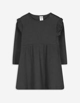 Kleid in A-Linie - Gerippt - dunkelgrau