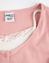 Hossz&uacute; ujj&uacute; p&oacute;l&oacute; &eacute;s top szettben - r&ouml;vid&iacute;tett - rozsaszin