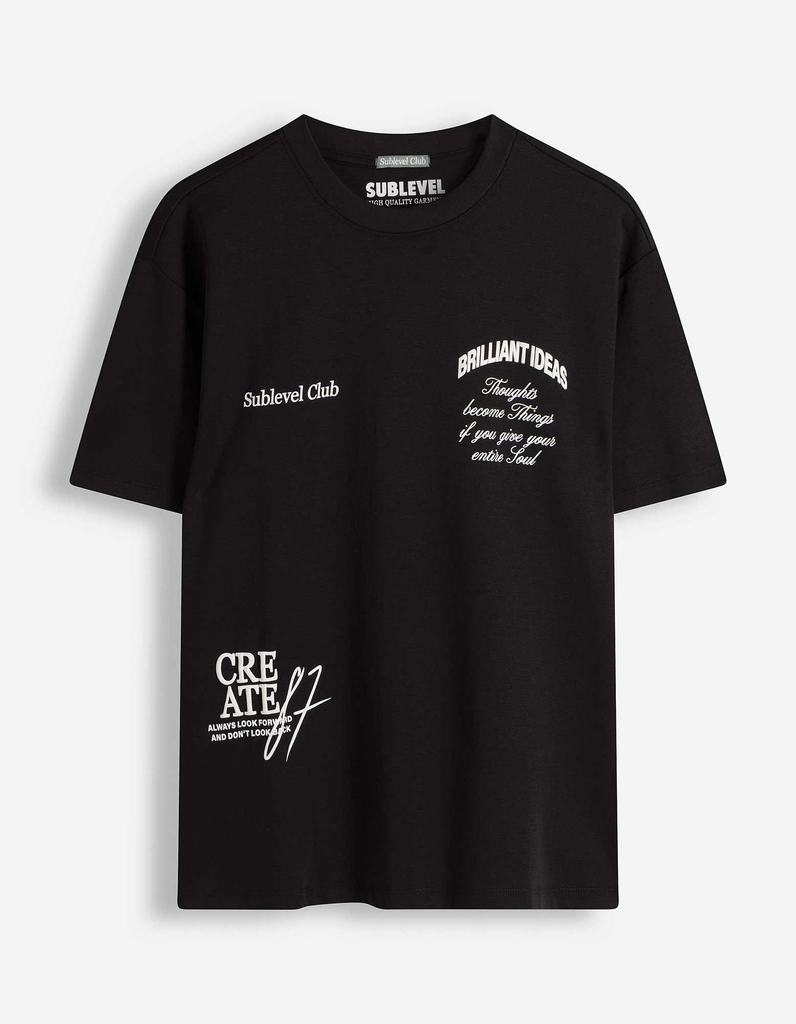 T-Shirt - Relax Fit - Schwarz