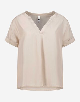 Haut en dentelle - Viscose - Beige