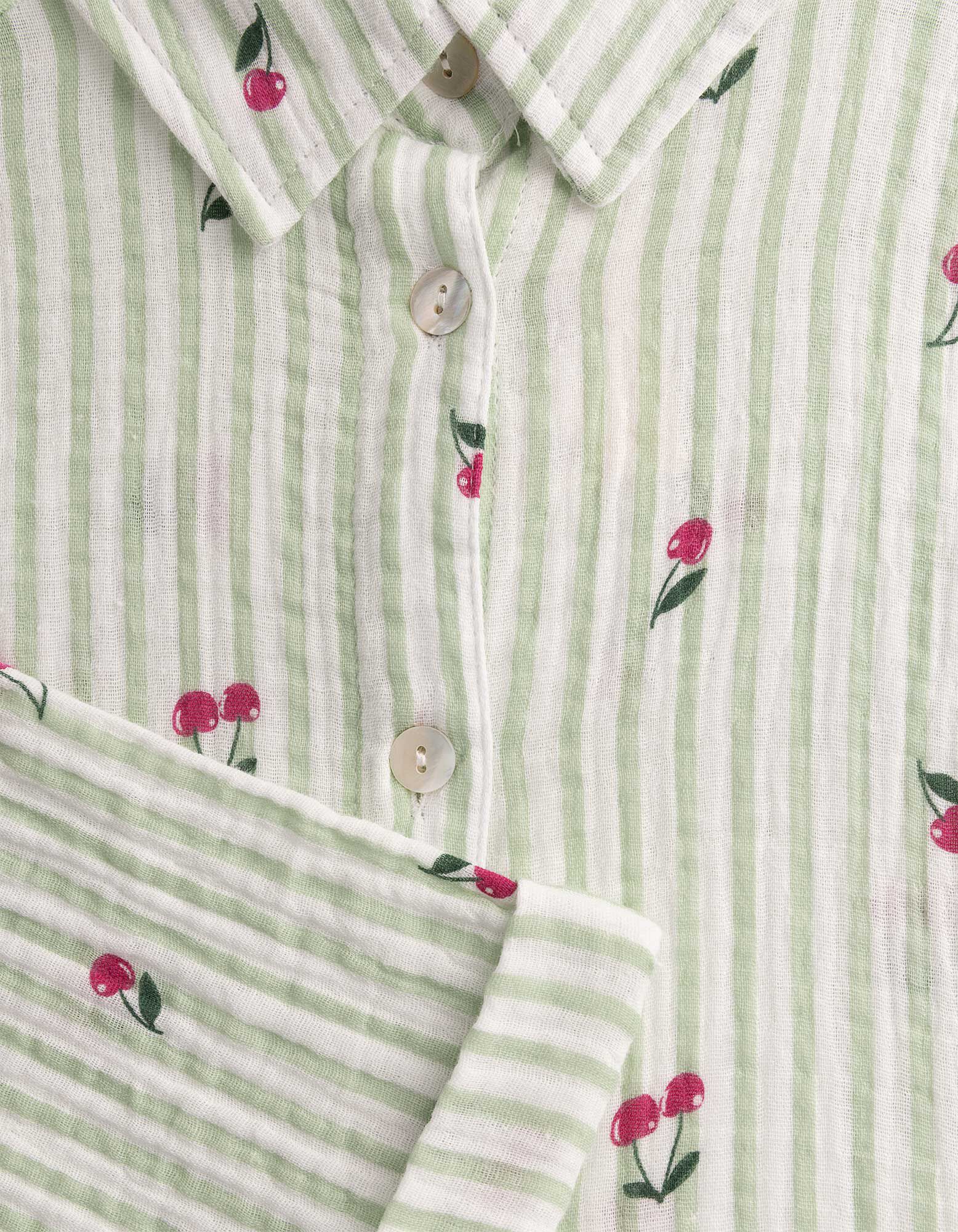 Bluse - Dreiviertel&auml;rmel - gr&uuml;n