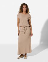 Gebreid overhemd - Viscosemix - Beige