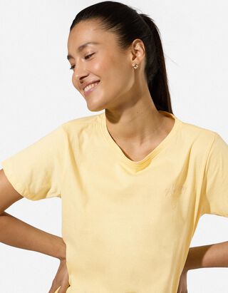 T-shirt - Borduursels - geel
