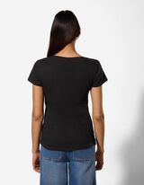 Tričko - Třpytiv&yacute; potisk - cern&aacute;