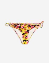 Slip de bikini - Laçages sur le côté - Jaune