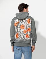 Džemperis - Atgalinis atspaudas - tamsiai zalias