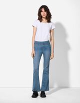 Jegginsy - Rozkloszowany krój - niebieski