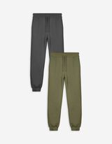 Jogginghose - 2er-Pack - dunkelgrün
