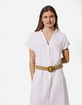 Kleid - einfarbig - wei&szlig;