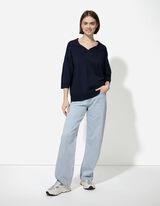 Pullover - Misto viscosa - blu scuro